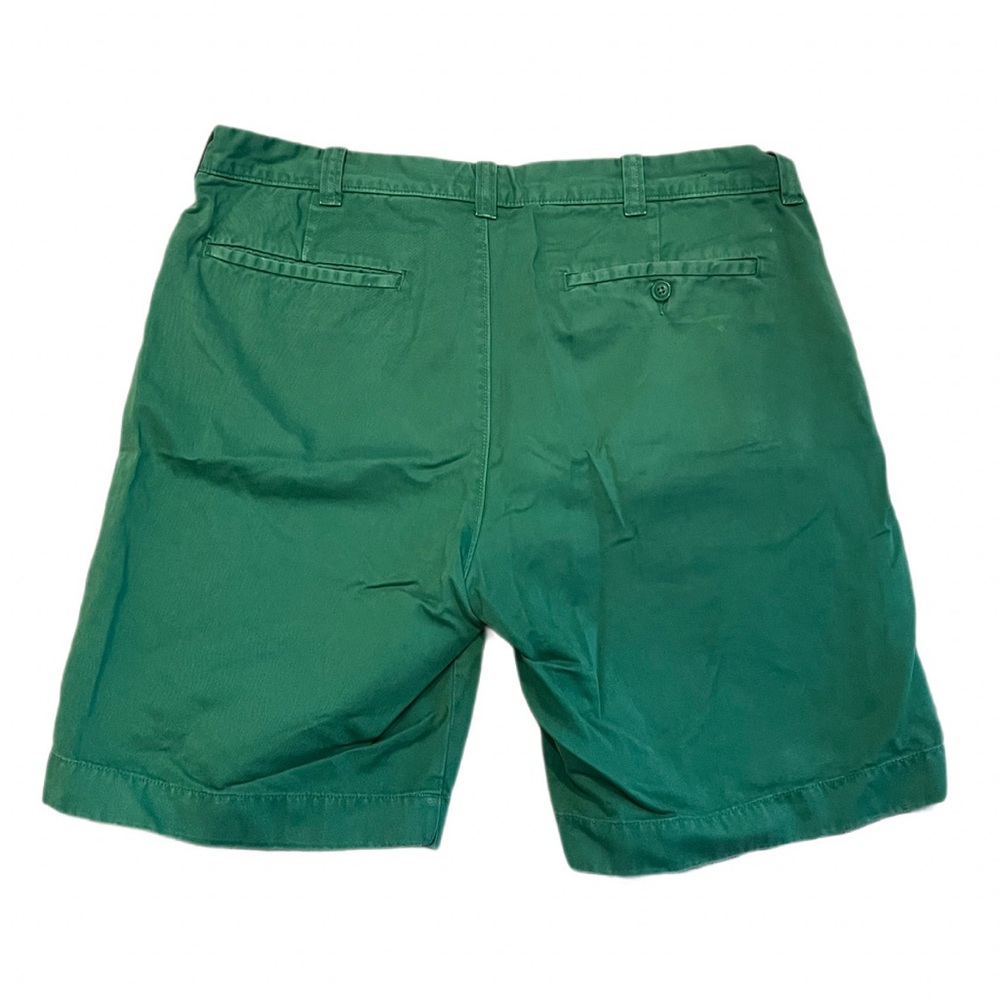 J. Crew Stanton Classic Green Flat Front Shorts size 34 - Picture 2 of 5